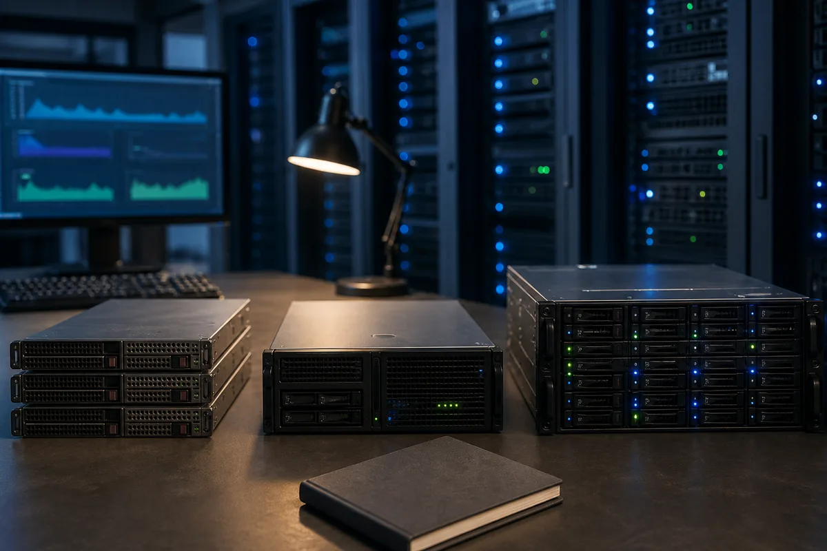 Comparaison visuelle entre hébergement mutualisé, serveur privé virtuel et infrastructure infogérée